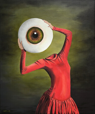 Painting titled "L'œil qui voit tout" by Bettina Dupont, Original Artwork, Acrylic