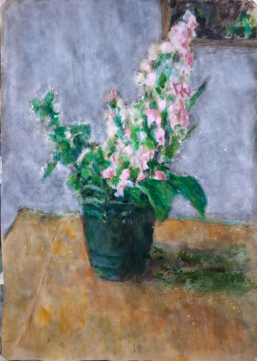 Peinture intitulée "FLEURS D’INTÉRIEUR" par Xavier Auffret, Œuvre d'art originale, Acrylique