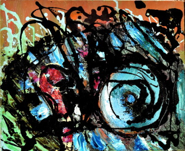 Pittura intitolato "La Danse des sept v…" da Sylvain Thieurmel, Opera d'arte originale, Olio Montato su Telaio per barella i…