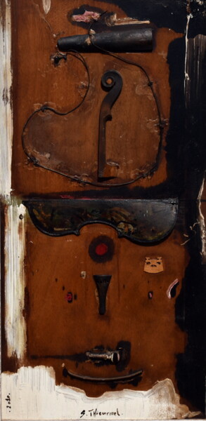 Collages intitulée "Feng Shui" par Sylvain Thieurmel, Œuvre d'art originale, Huile