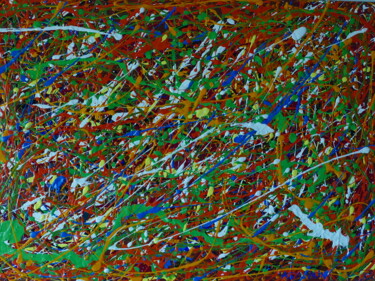 Painting titled "printemps" by Sylvain Aubry, Original Artwork, Acrylic