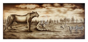 Painting titled "To The Horizon" by Sanjay Gogs, Original Artwork, Oil