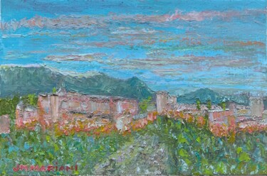 Pittura intitolato "L’Alhambra de Grena…" da Jm Mariani, Opera d'arte originale, Olio Montato su Telaio per barella in legno