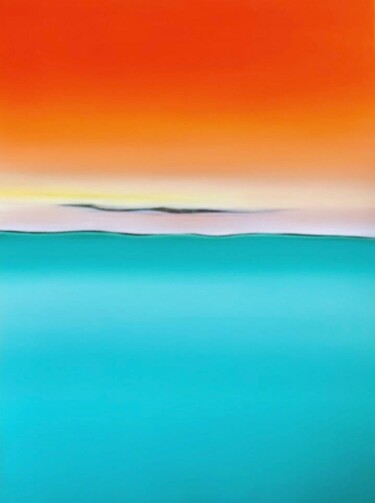 Painting titled "DEEP INSIDE 47" by Larissa Uvarova, Original Artwork, Oil Mounted on Wood Stretcher frame