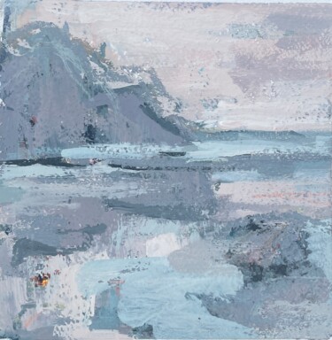 Painting titled "Cliff Underwater I" by Tetiana Mokrik, Original Artwork, Acrylic