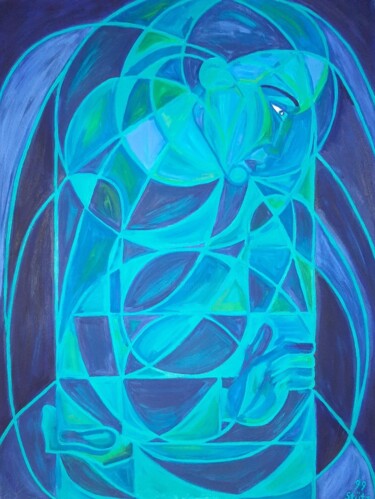 Malerei mit dem Titel "UNENDL-ICH" von Edith Stütz, Original-Kunstwerk, Öl