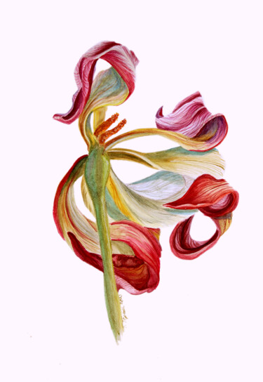"The last breath" Painting titled ""The last breath"" by Tetiana Teresh, Original Artwork, Watercolor