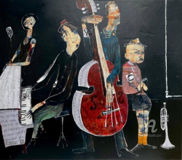 Peinture intitulée "Jam Session" par Ilya Volykhine, Œuvre d'art originale, Huile