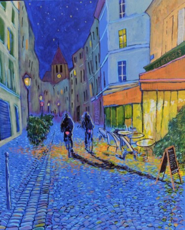 Painting titled "Les Rêveuses 2" by Tam Nightingale, Original Artwork, Acrylic Mounted on Wood Stretcher frame