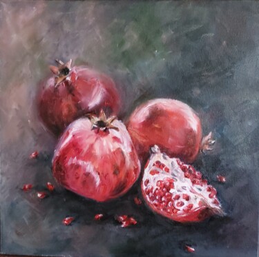 Pittura intitolato "Серия"Гранаты"3" da Natali Didukh, Opera d'arte originale, Olio