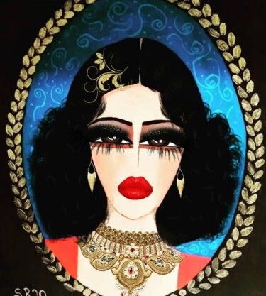 「"Portrait Of Muzeyy…」というタイトルの絵画 Seyyibe Bayraktarによって, オリジナルのアートワーク, アクリル