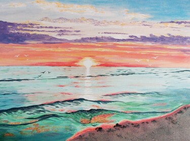 绘画 标题为“Морской закат” 由Vera Filatova, 原创艺术品, 丙烯