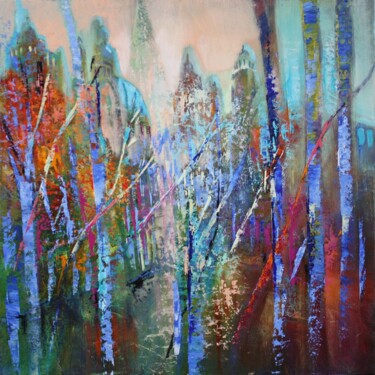 Frühling in der Schlossallee Peinture intitulée "Frühling in der Sch…" par Annette Schmucker, Œuvre d'art originale, Huile Monté sur Châssis en bois