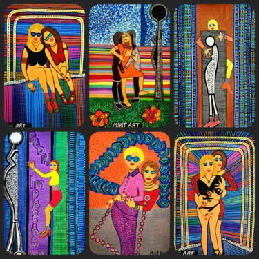 Graffiti naive pictures by Mirit Ben-Nun modern artist Painting titled "Graffiti naive pict…" by Mirit Ben-Nun, Original Artwork, Acrylic