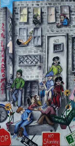 绘画 标题为“A lil bit of Bronx…” 由Helene, 原创艺术品, 丙烯