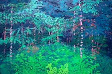 제목이 "Night Forest"인 미술작품 Lingli Li로, 원작, 기름