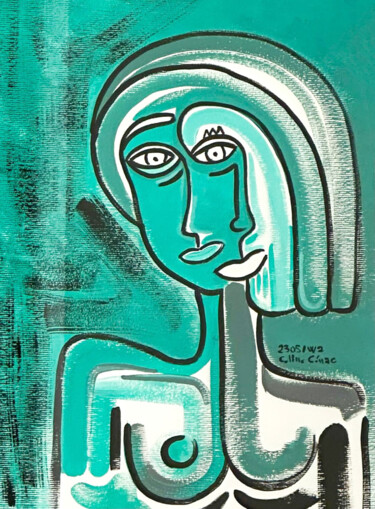 「« Dame prie pour vo…」というタイトルの絵画 Céline Cénacによって, オリジナルのアートワーク, アクリル