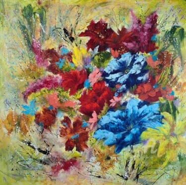 "A Kaleidoscope of Blossoms", XXL 绘画 标题为“"A Kaleidoscope of…” 由Vera Hoi, 原创艺术品, 丙烯