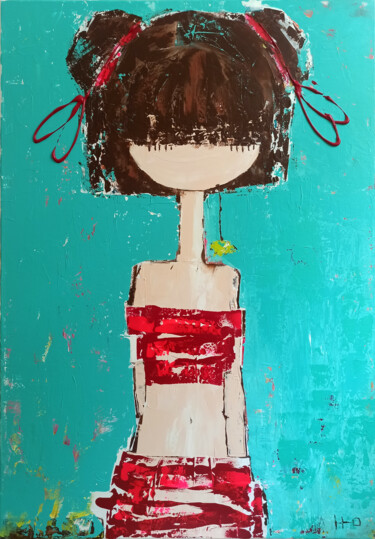 Pintura titulada "charlotte" por Eva Hidalgo, Obra de arte original, Acrílico Montado en Bastidor de camilla de madera