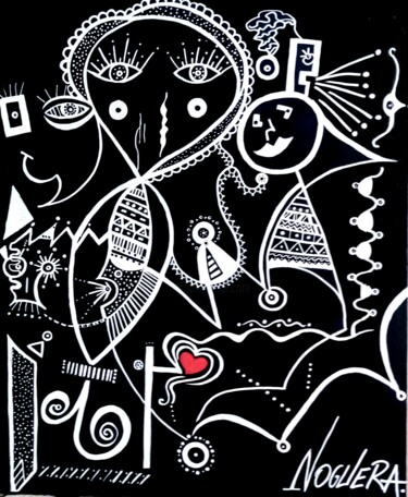 Painting titled "ENFANT INTERIEUR" by Marie-Lyne Noguera, Original Artwork, Acrylic