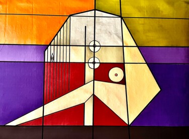 Painting titled "Malowe" by Conceycam, Original Artwork, Acrylic Mounted on Wood Stretcher frame