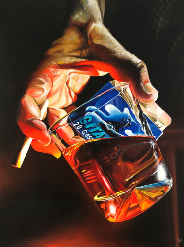 Peinture intitulée "UN RHUM POUR MR SER…" par Christian Lucas, Œuvre d'art originale, Acrylique Monté sur Châssis en bois