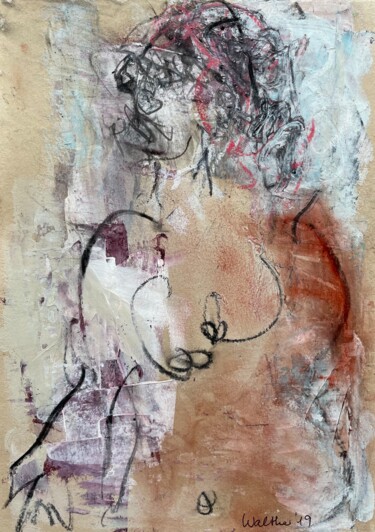 绘画 标题为“Beautiful Woman On…” 由Susanne Caecilie Walther, 原创艺术品, 丙烯