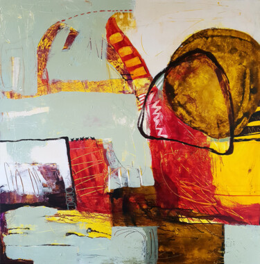 Not give up Painting titled "Not give up" by Iulia Paun, Original Artwork, Acrylic Mounted on Wood Stretcher frame