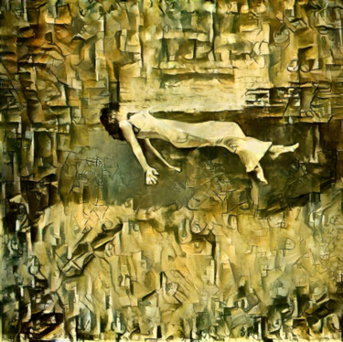 Digital Arts titled "The Girl In The Gol…" by Isra, Original Artwork, Digital Photography