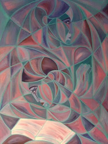 Malerei mit dem Titel "DIE EWIGKEIT DES MO…" von Edith Stütz, Original-Kunstwerk, Öl
