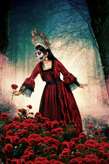 La Catrinas and red roses Photography titled "La Catrinas and red…" by R&N Photography, Original Artwork, Digital Photography