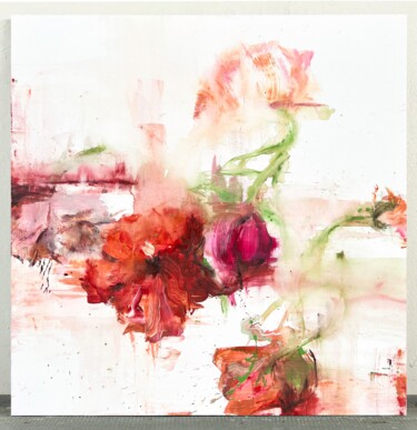 Ζωγραφική με τίτλο "Blurred flowers 7" από Rosi Roys, Αυθεντικά έργα τέχνης, Ακρυλικό