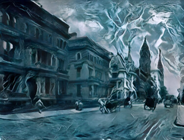 Arts numériques intitulée "Dark City" par Isra, Œuvre d'art originale, Photographie numérique