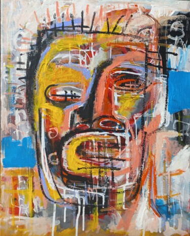 Painting titled "" la gueule sans pa…" by Sam Keusseyan, Original Artwork, Acrylic