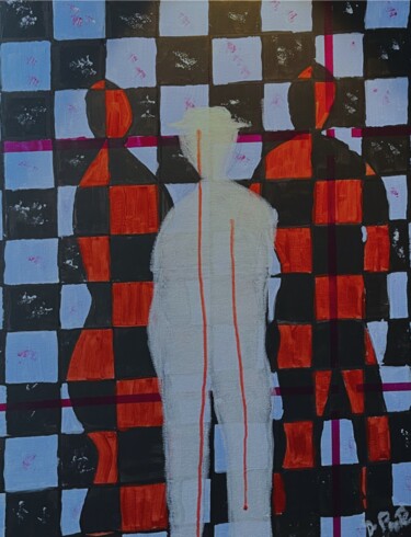 Peinture intitulée "La cible n’est pas…" par Olivier De Pooter, Œuvre d'art originale, Acrylique
