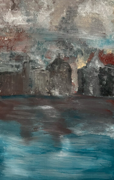 Peinture intitulée "Matin de brume" par Olivier De Pooter, Œuvre d'art originale, Acrylique