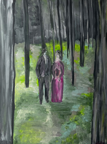 Moment coquin dans les bois Peinture intitulée "Moment coquin dans…" par Olivier De Pooter, Œuvre d'art originale, Acrylique