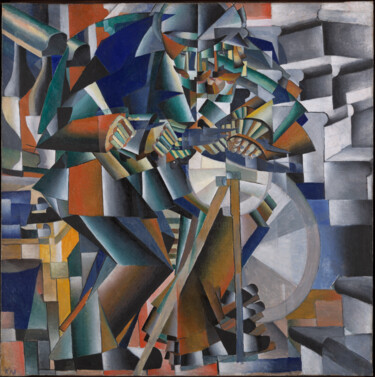 Le Rémouleur Peinture intitulée "Le Rémouleur" par Kasimir Malevitch, Œuvre d'art originale, Huile