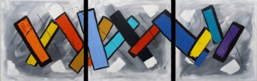 Pintura intitulada "Quadro Movimento Fr…" por Marly Genuino, Obras de arte originais, Acrílico