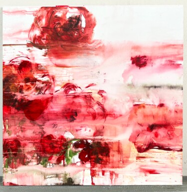 Painting titled "Blurred flowers 10" by Rosi Roys, Original Artwork, Acrylic