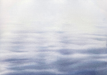 Картина под названием "Calm Sea" - Hanna Kopylova, Подлинное произведение искусства, Акварель