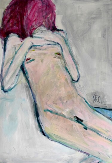 绘画 标题为“Akt mit roten Haar” 由Barbara Kroll, 原创艺术品, 丙烯