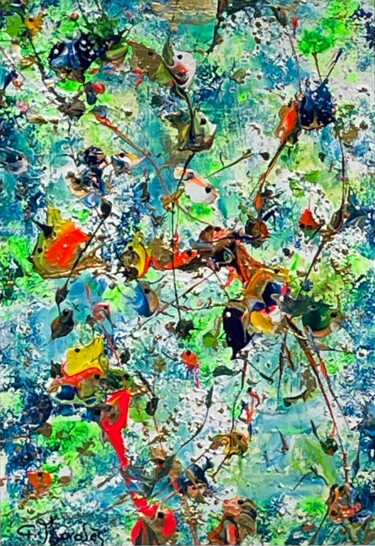 Peinture intitulée "Méditation" par Gilbert Morales, Œuvre d'art originale, Acrylique
