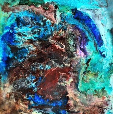 "Yellowstone - Blue…" başlıklı Tablo Heinz Katzenmeier tarafından, Orijinal sanat, Pigmentler