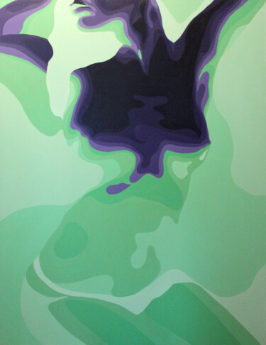 绘画 标题为“lonely girl in green” 由Adriana Bogdanova, 原创艺术品, 油