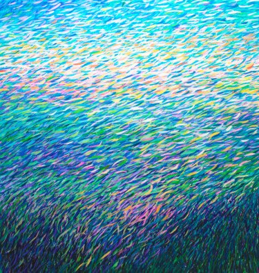 绘画 标题为“The wind. Abstract…” 由Andrei Sitsko, 原创艺术品, 油 安装在木质担架架上
