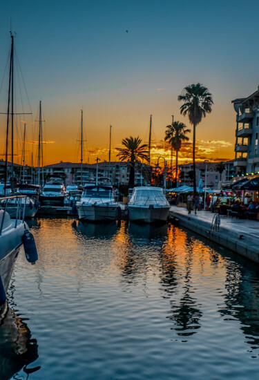 Photographie intitulée "port frejus le soir" par Frederic Dupuy, Œuvre d'art originale, Photographie numérique