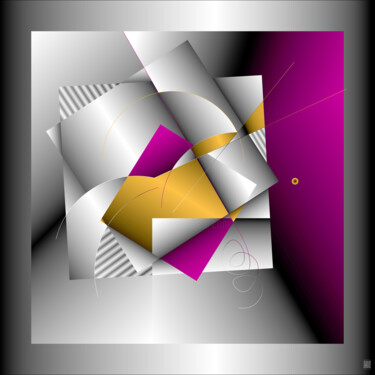 Pivot Square - 230708.1 Digitale Kunst getiteld "Pivot Square - 230…" door Rosemary Collard, Origineel Kunstwerk, 2D Digital Work