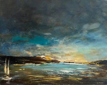 Peinture intitulée "Au petit matin dans…" par Daniel Bathiard, Œuvre d'art originale, Huile