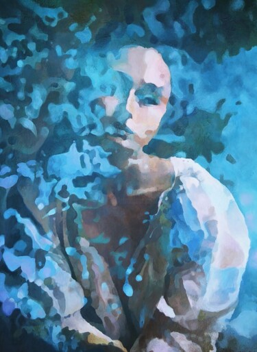 绘画 标题为“Reflections of a Re…” 由Geraldine Clarkson, 原创艺术品, 丙烯 安装在木质担架架上